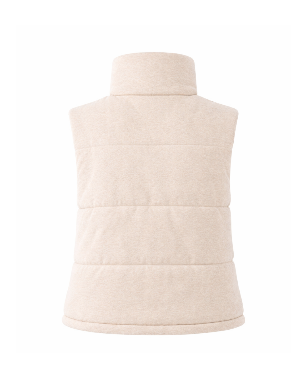 Cora Knit Puffer Vest in Oat