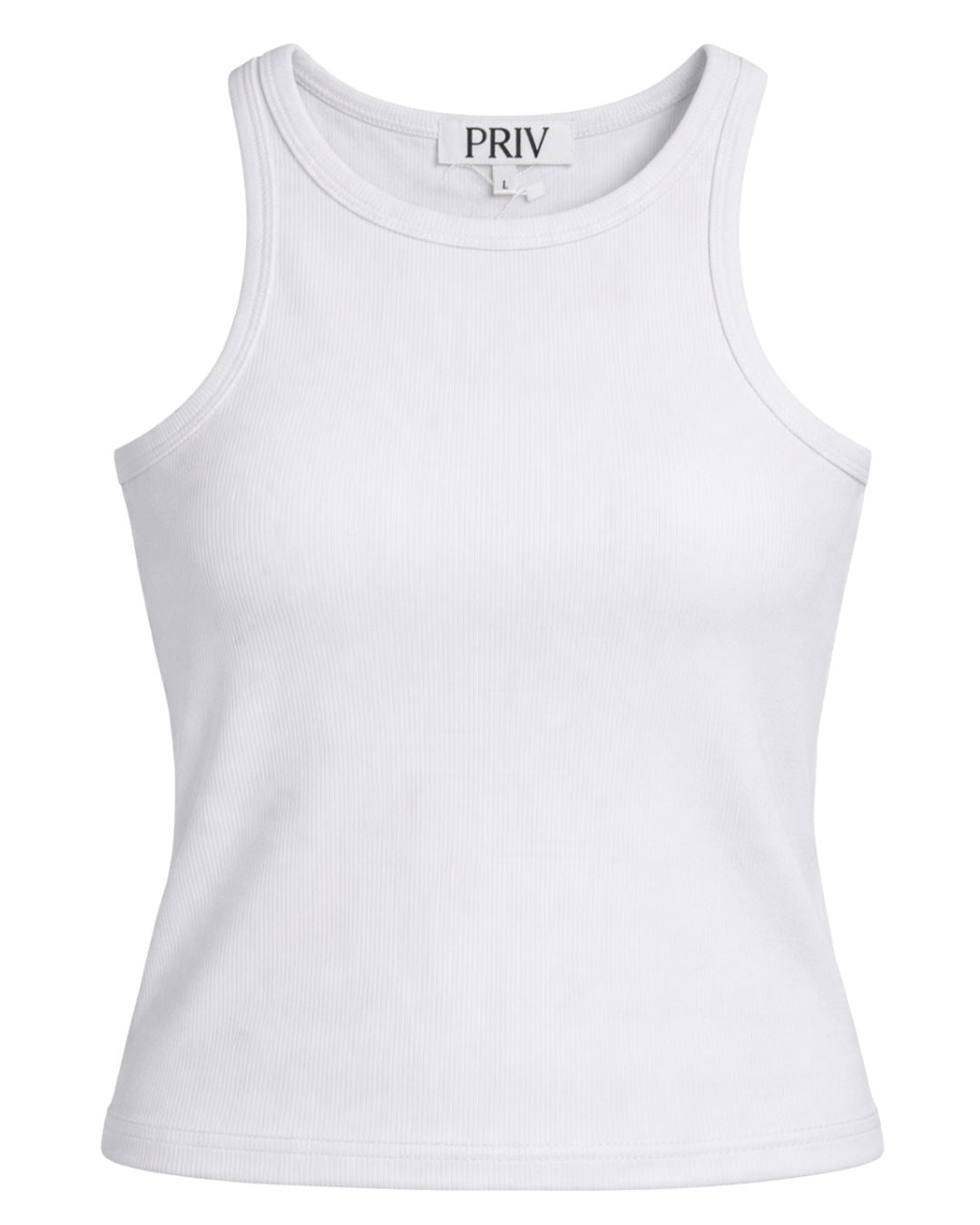 Etta Basic Tank with Racer Back in White