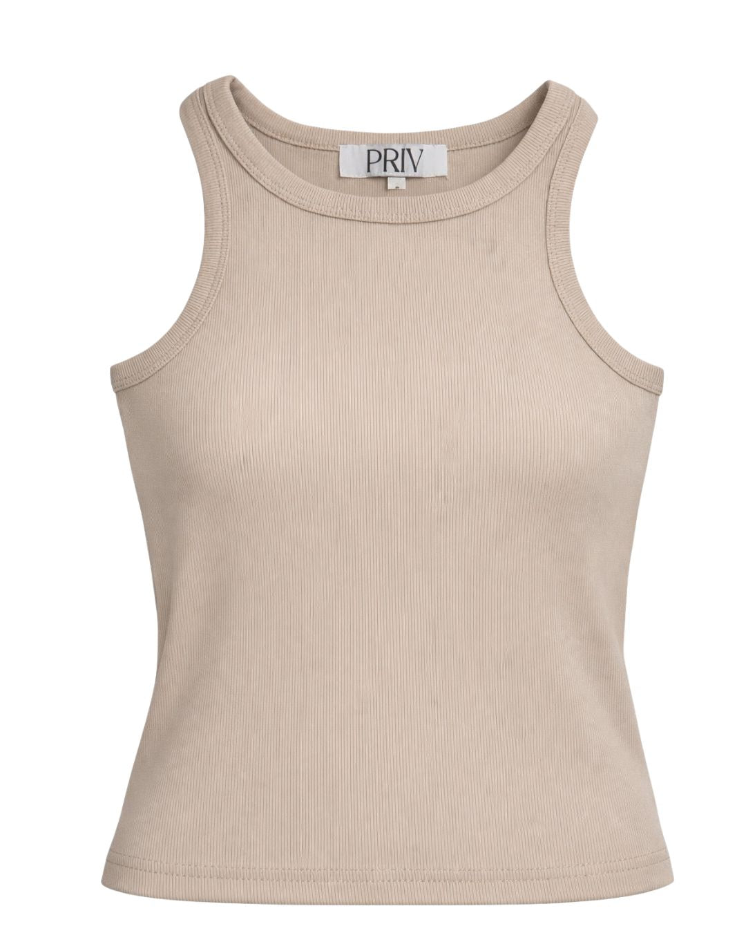Etta Basic Tank with Racer Back in Sand