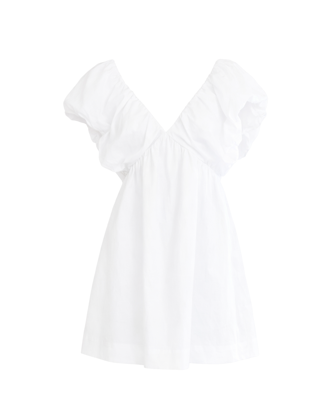 Lotus Double VNeck Dress White