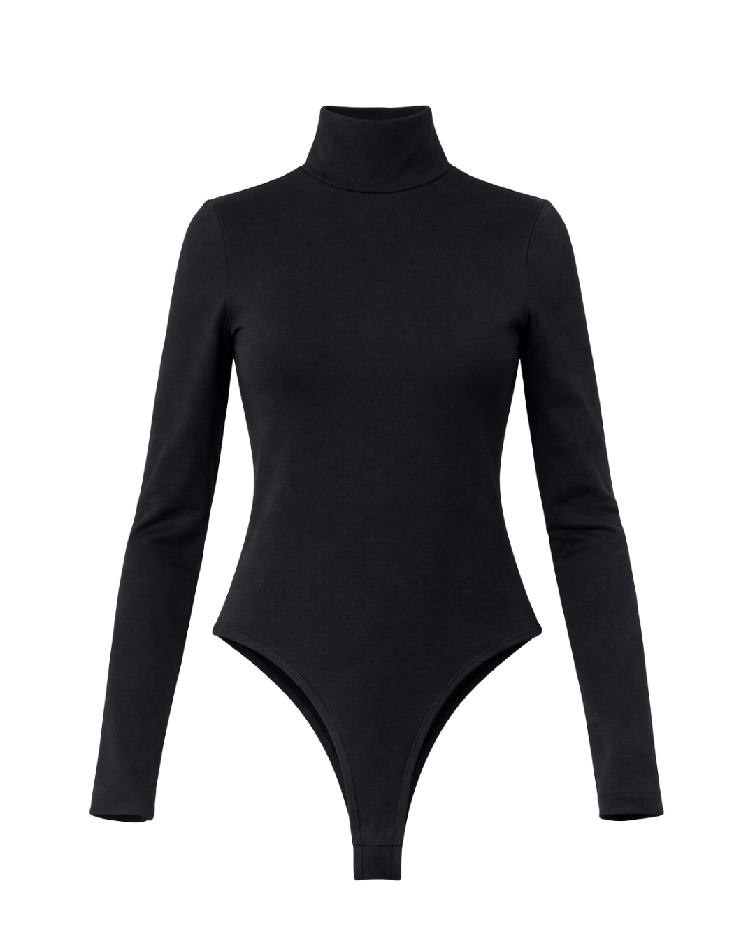 Cara Turtleneck Long Sleeve Bodysuit in Black