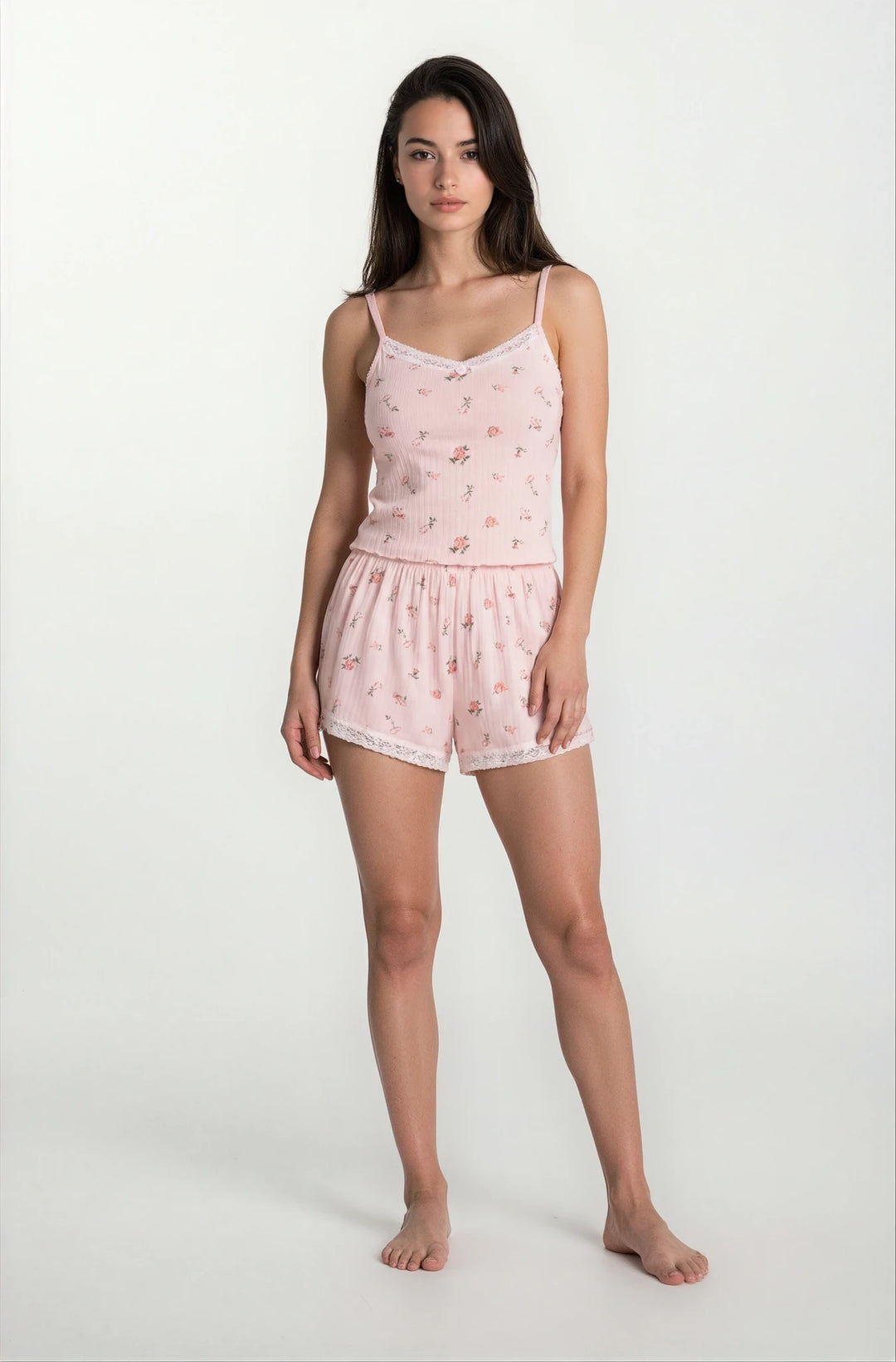 Stevie 2pc Tank & Shorts Sleep Set Pink
