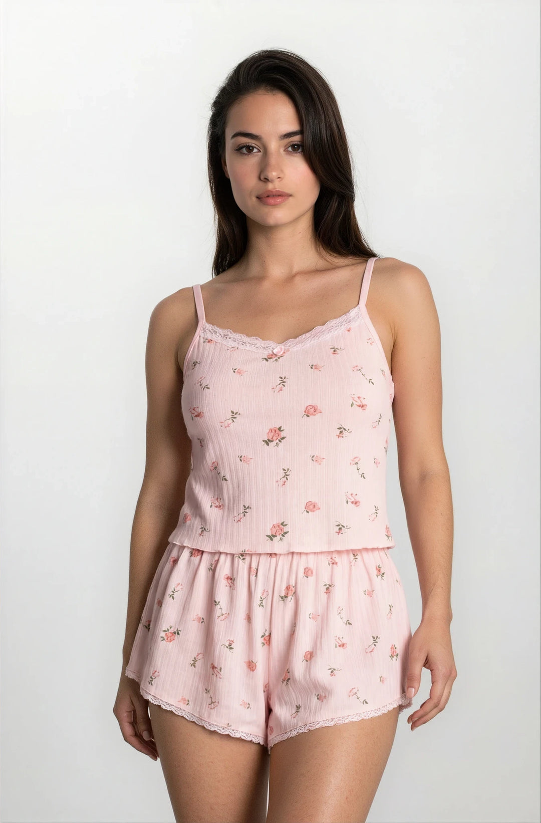 Stevie 2pc Tank & Shorts Sleep Set Pink