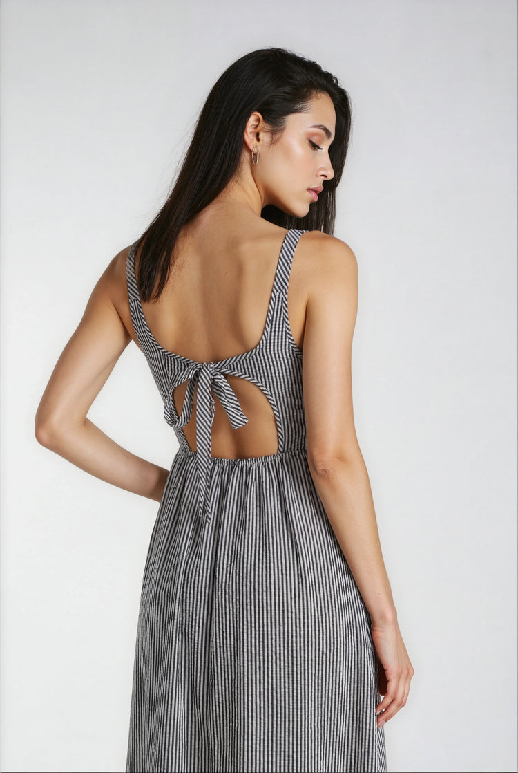 Jules midi dress on model