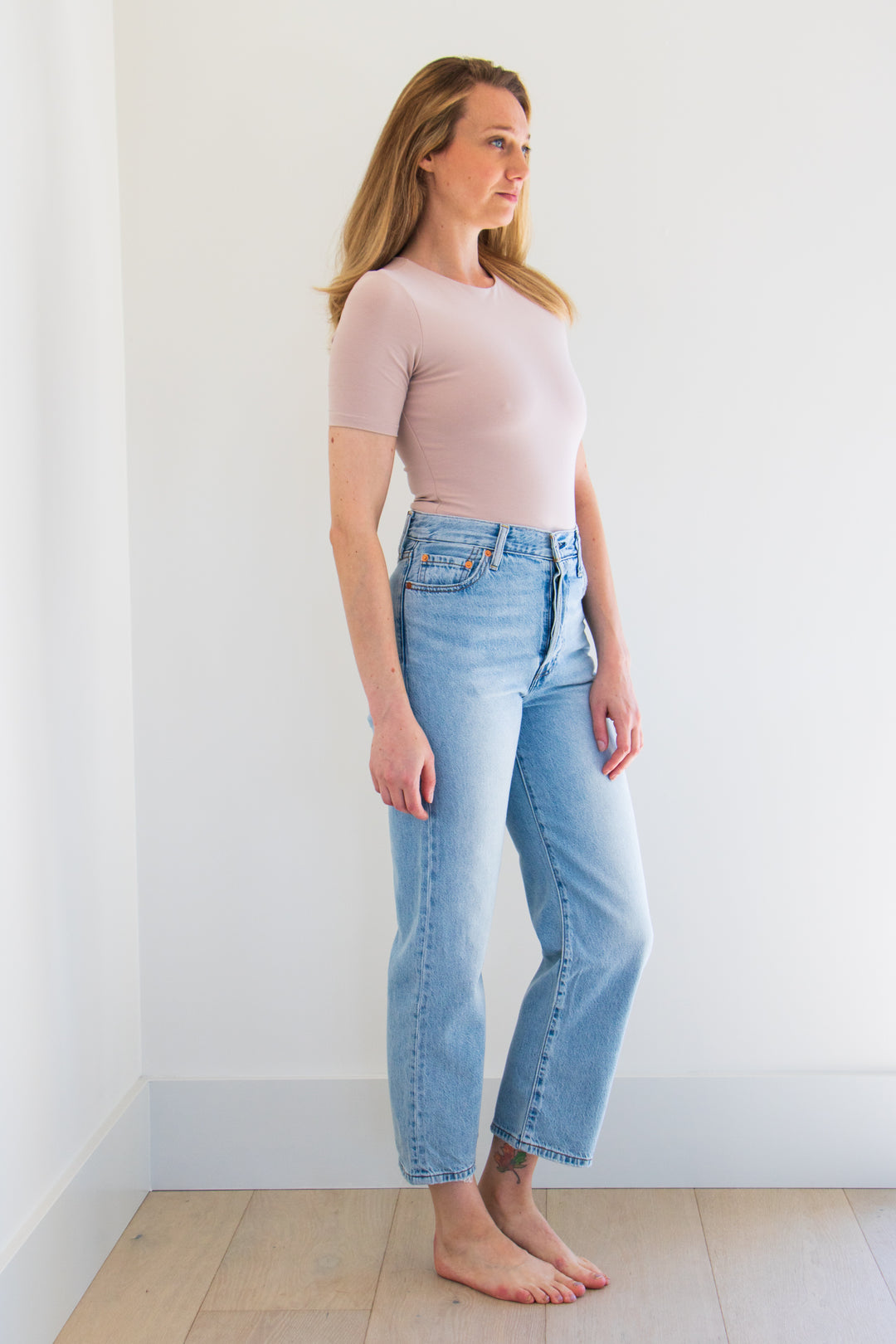 Pavani Tee Bodysuit in Blush