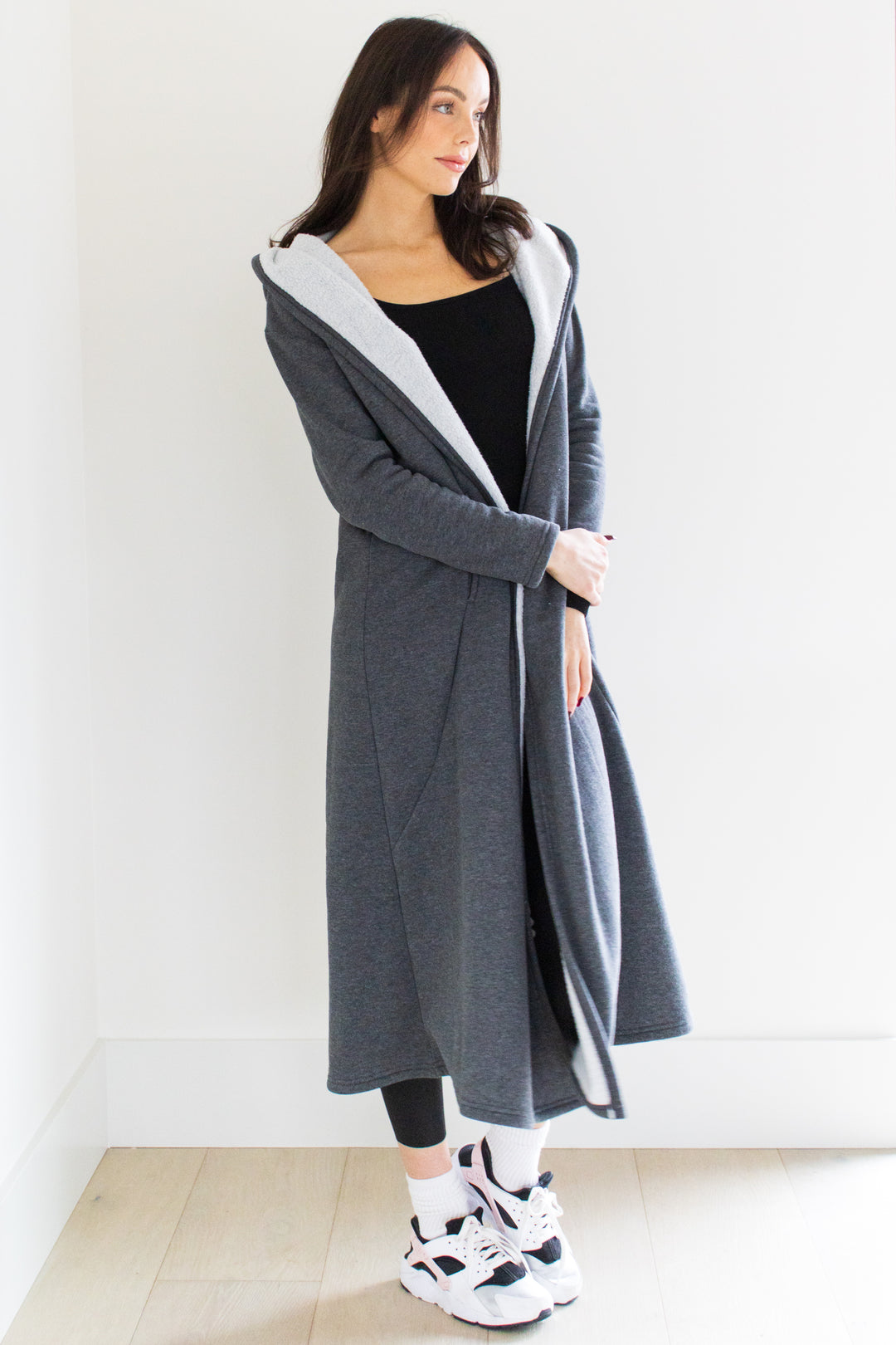 Coco Coatigan in Charcoal Grey