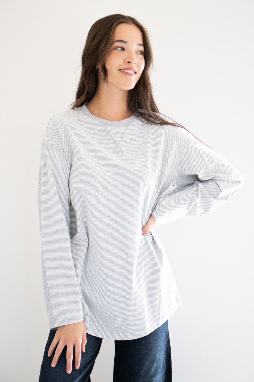 No exaggeration here; this is the ultimate long sleeve tee. Fitting loose on your frame with a drop-shoulder design and a gentle curve at the hem, this essential piece is effortless to pair and wear, with simple care instructions and understated details throughout. Monikered with the PRIV seal between the shoulder-blades. 

