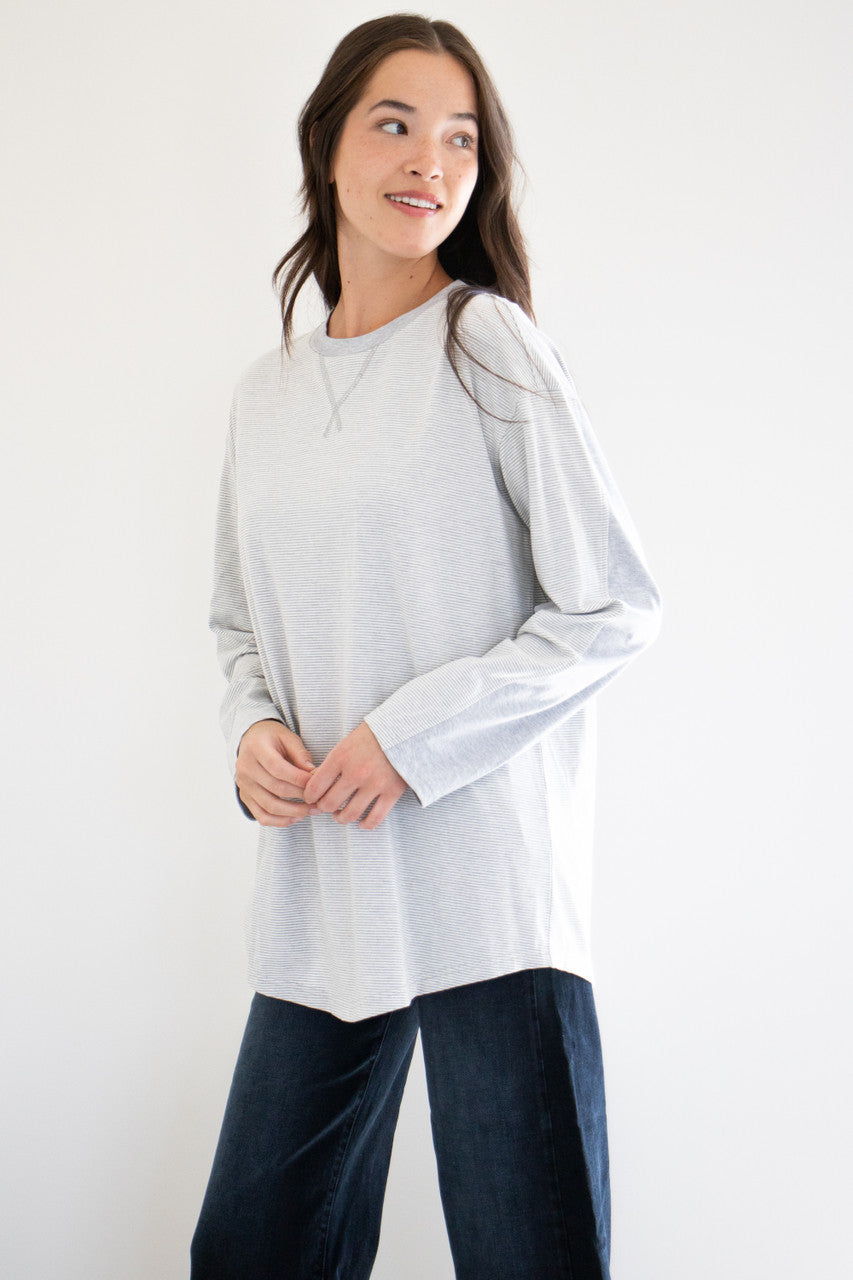 No exaggeration here; this is the ultimate long sleeve tee. Fitting loose on your frame with a drop-shoulder design and a gentle curve at the hem, this essential piece is effortless to pair and wear, with simple care instructions and understated details throughout. Monikered with the PRIV seal between the shoulder-blades. 

