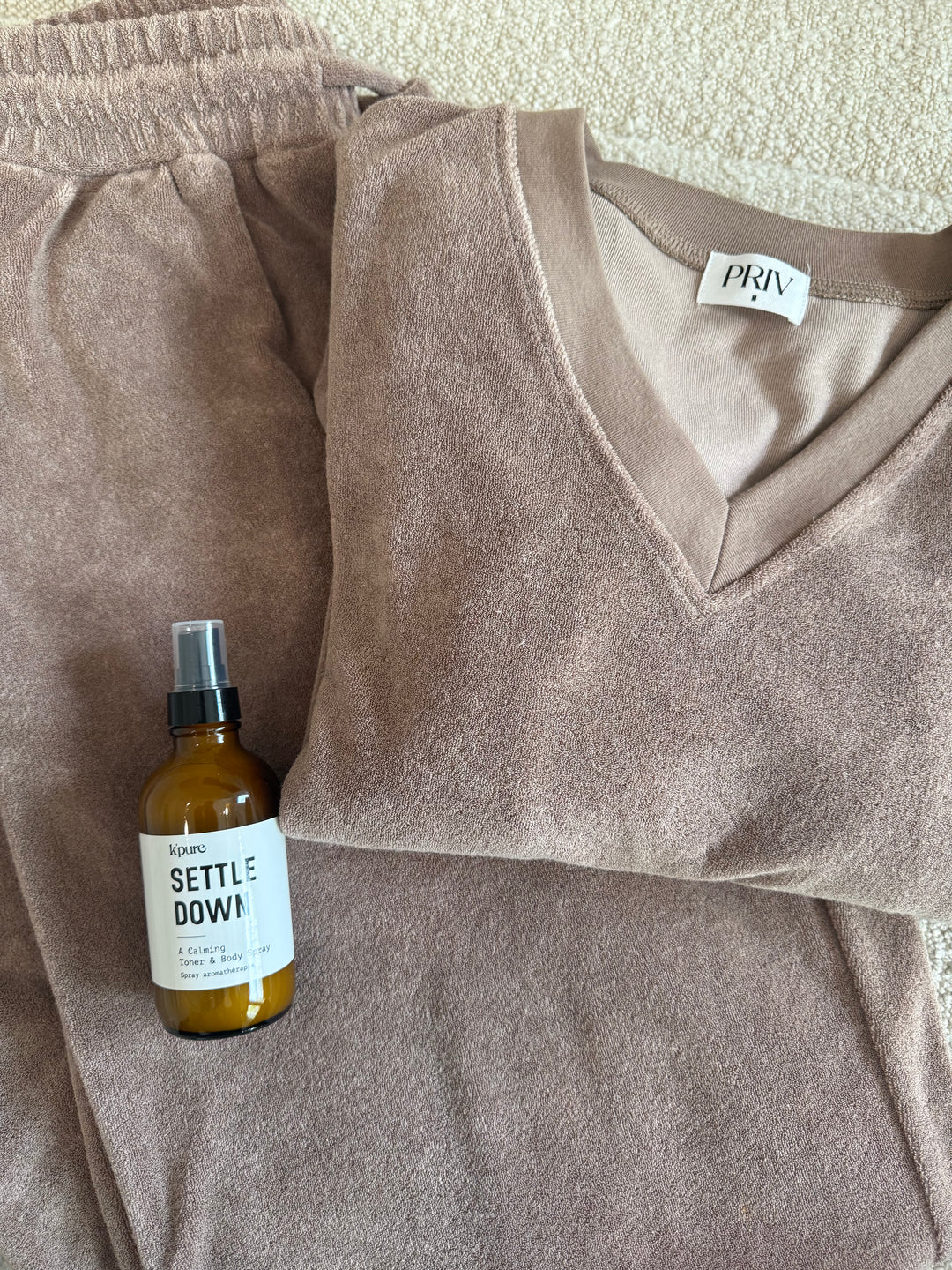 The Soft Reset Set — Terry & Co Lounge Set + K’pure Settle Down Spray (125ml)