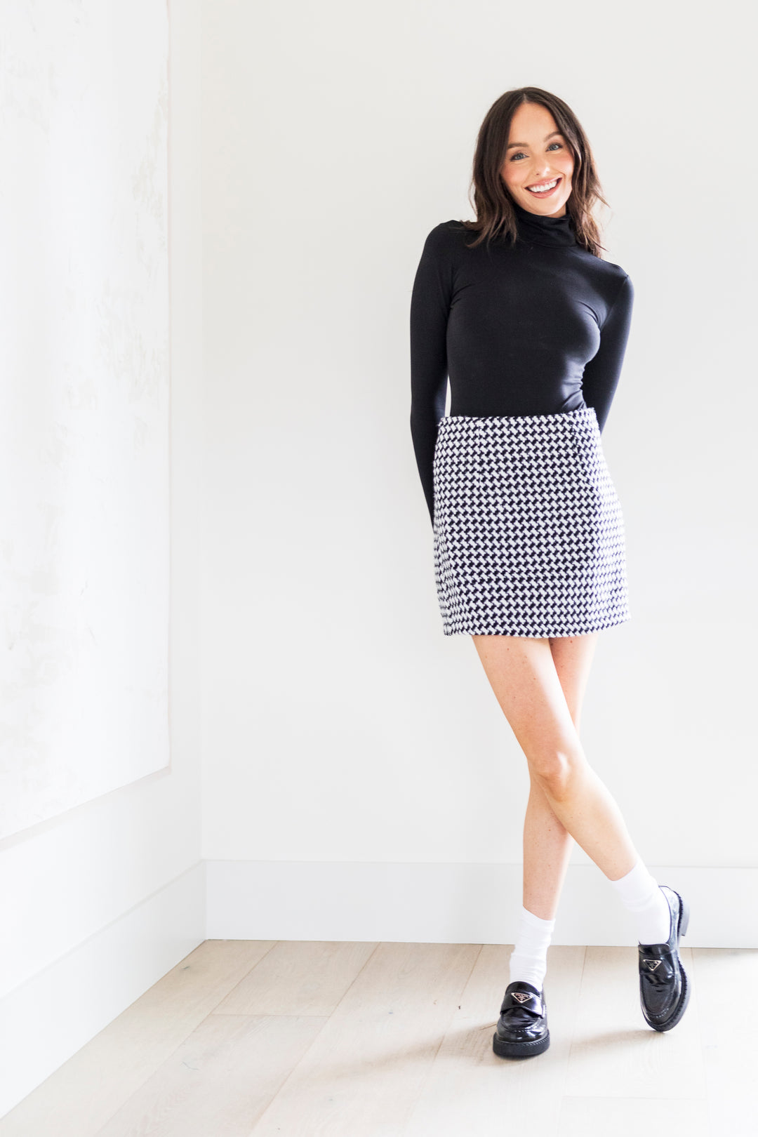 Nyla Skirt in Houndstooth