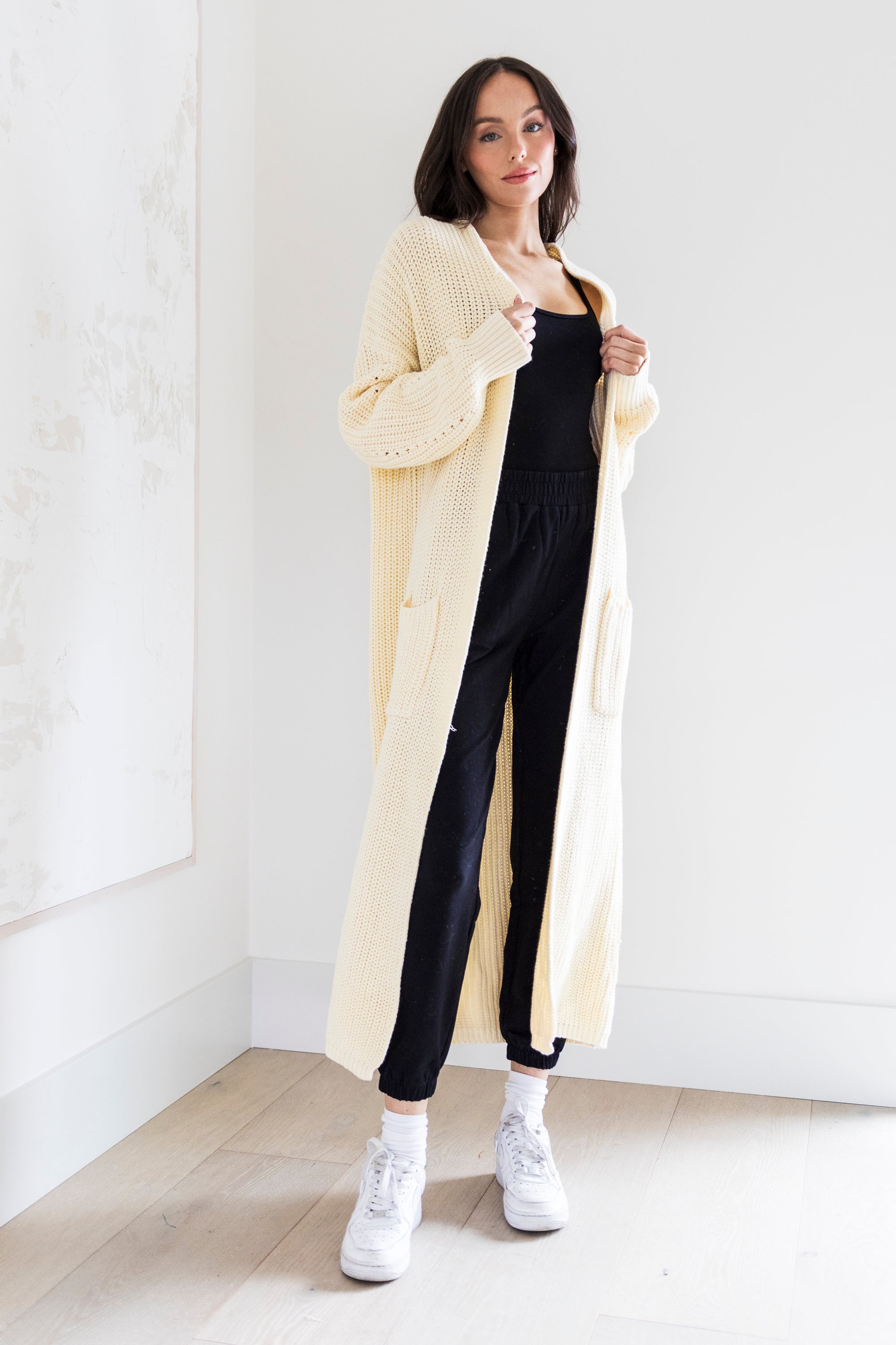 Cream best sale longline cardigan