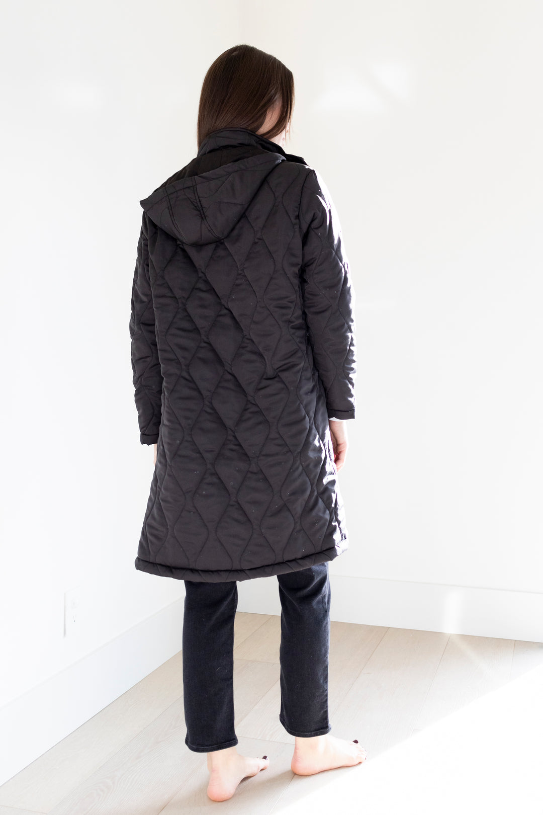 Isabelle Quilted Coat Black