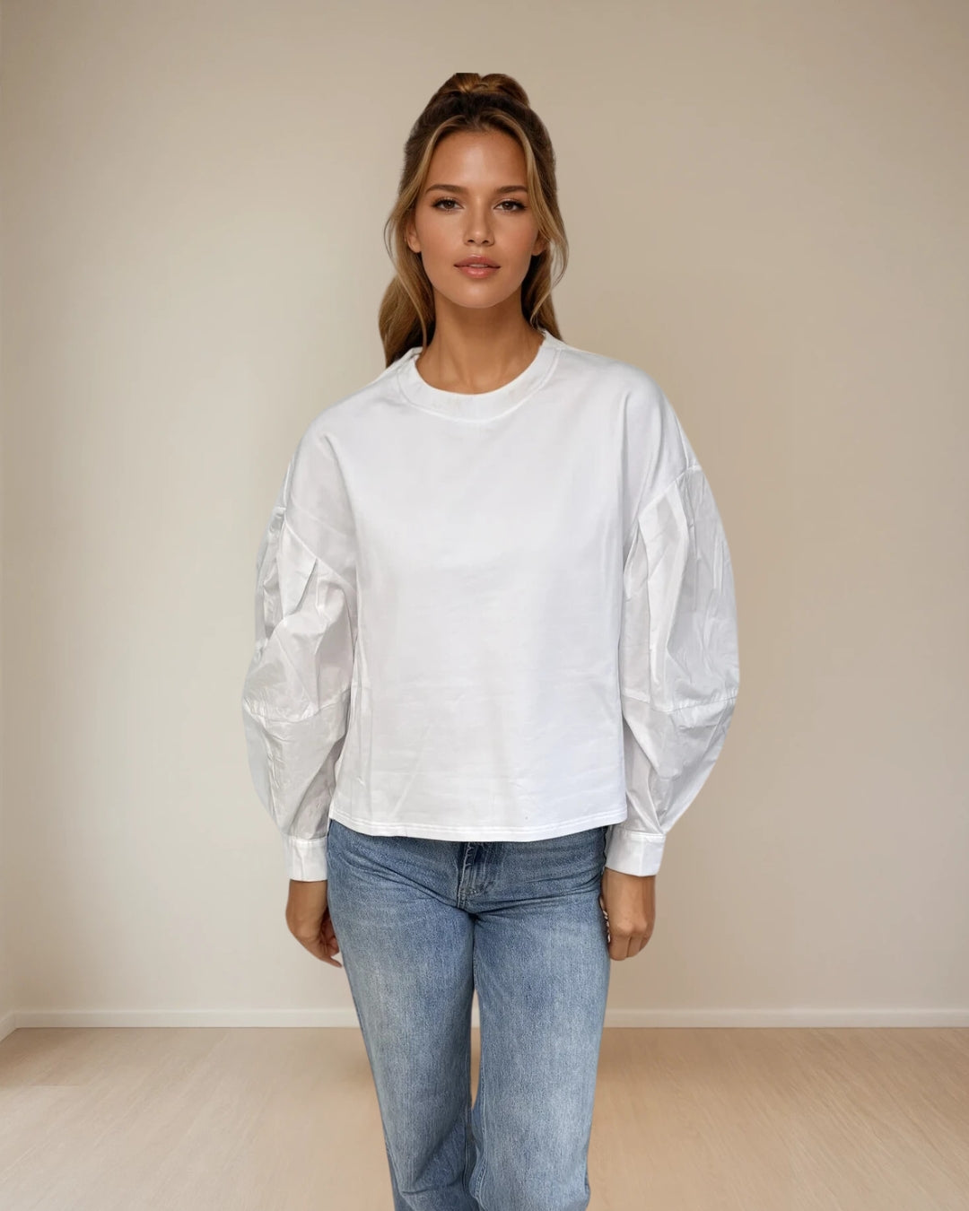 Lacelle Long Sleeve Blouse White