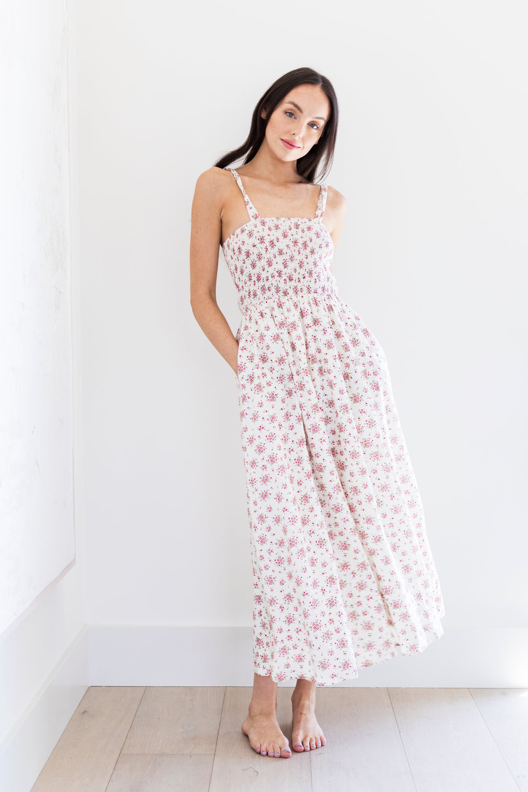 Laina Maxi Dress in Raspberry