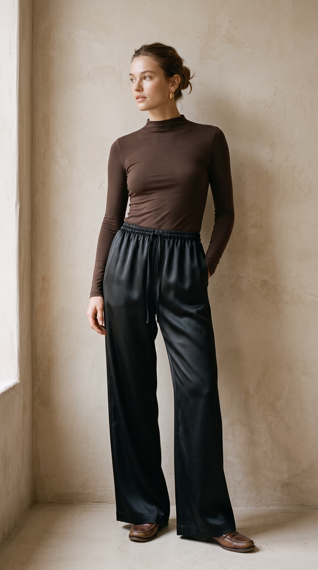 FORM Mockneck Long Sleeve Espresso
