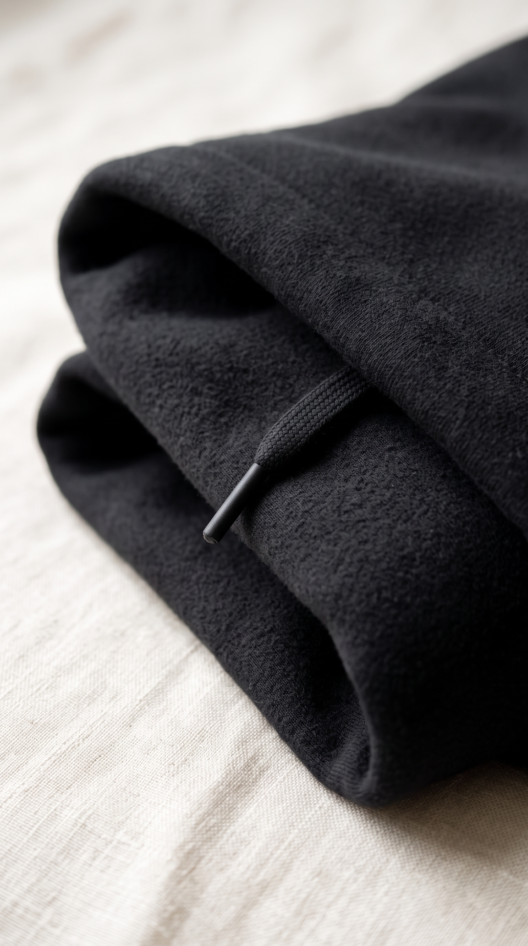 Linden – Relaxed Fleece Pullover Hoodie In Black