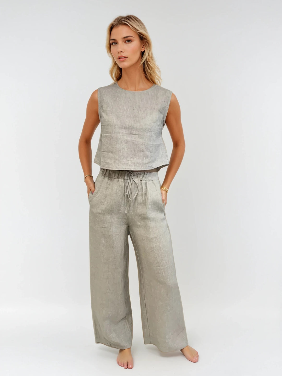 Nina Linen Tank Oat