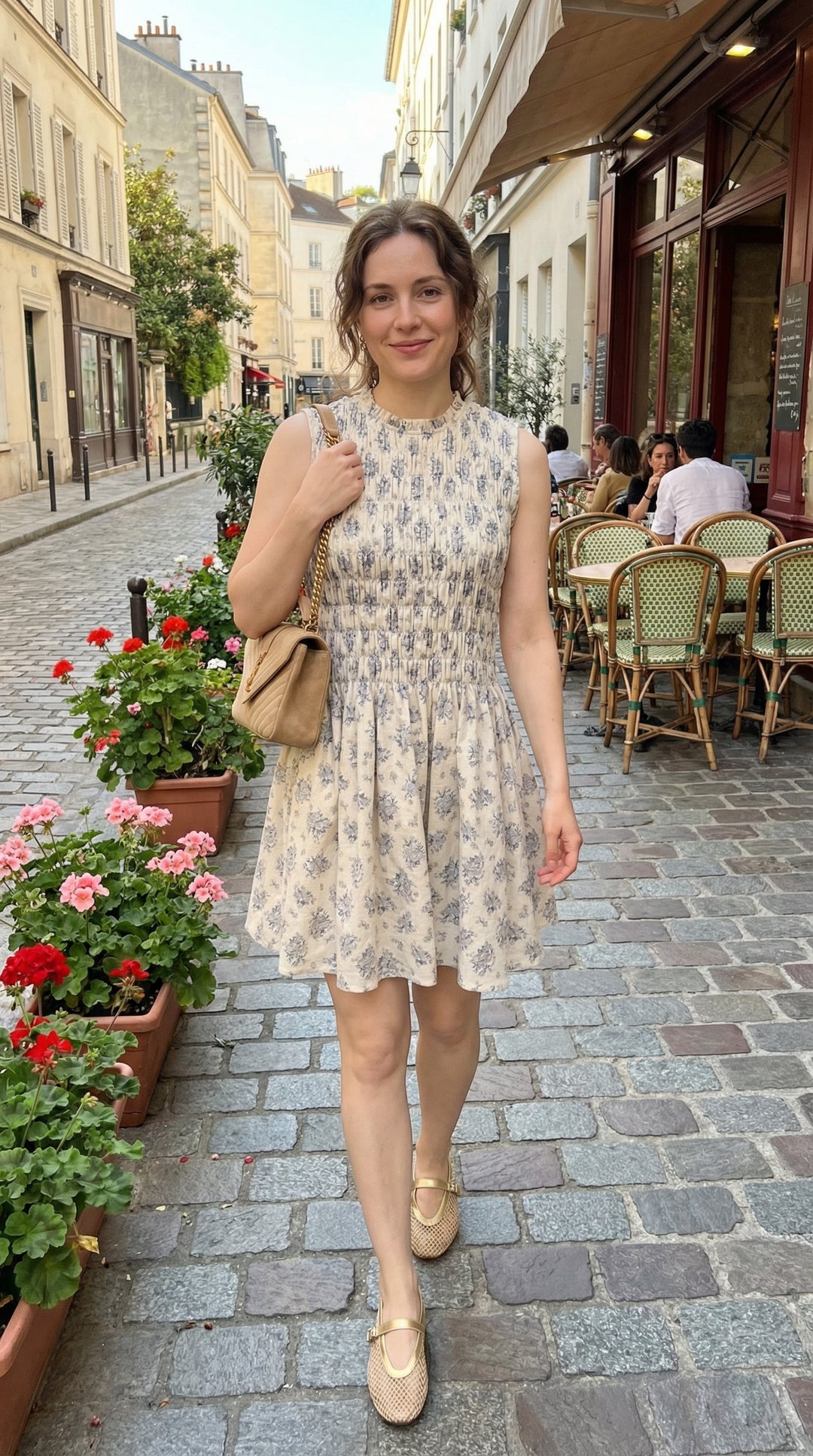 Prim – Structured Sleeveless Ruched Mini Cocktail Dress In Floral