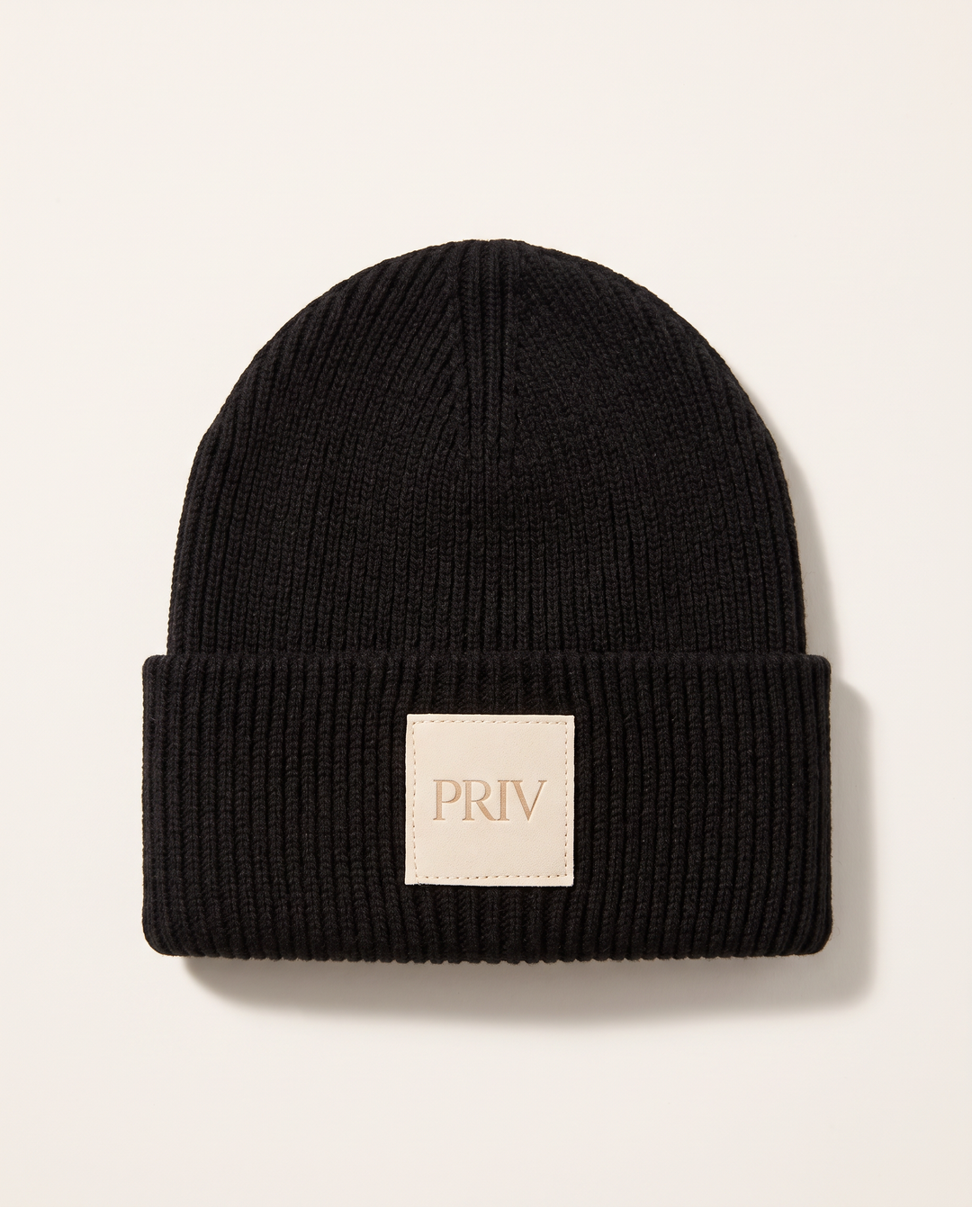 PRIV Moniker toque black – alternate view – PRIV the Brand