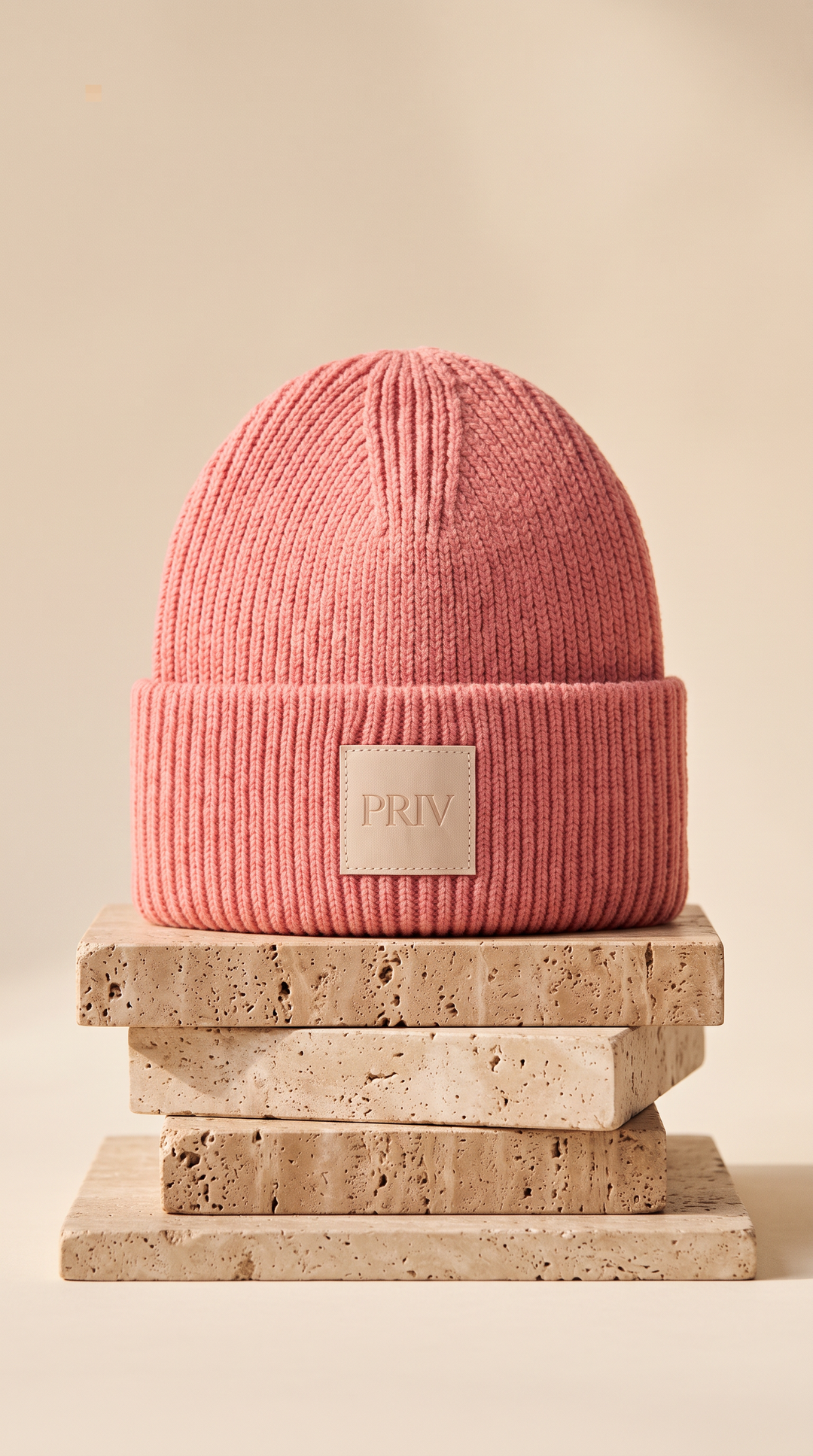 PRIV Moniker toque blush on travertine – PRIV the Brand