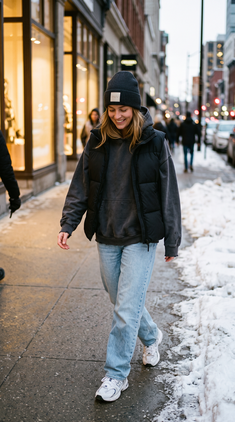PRIV Moniker toque grey melange – styled city look – PRIV the Brand