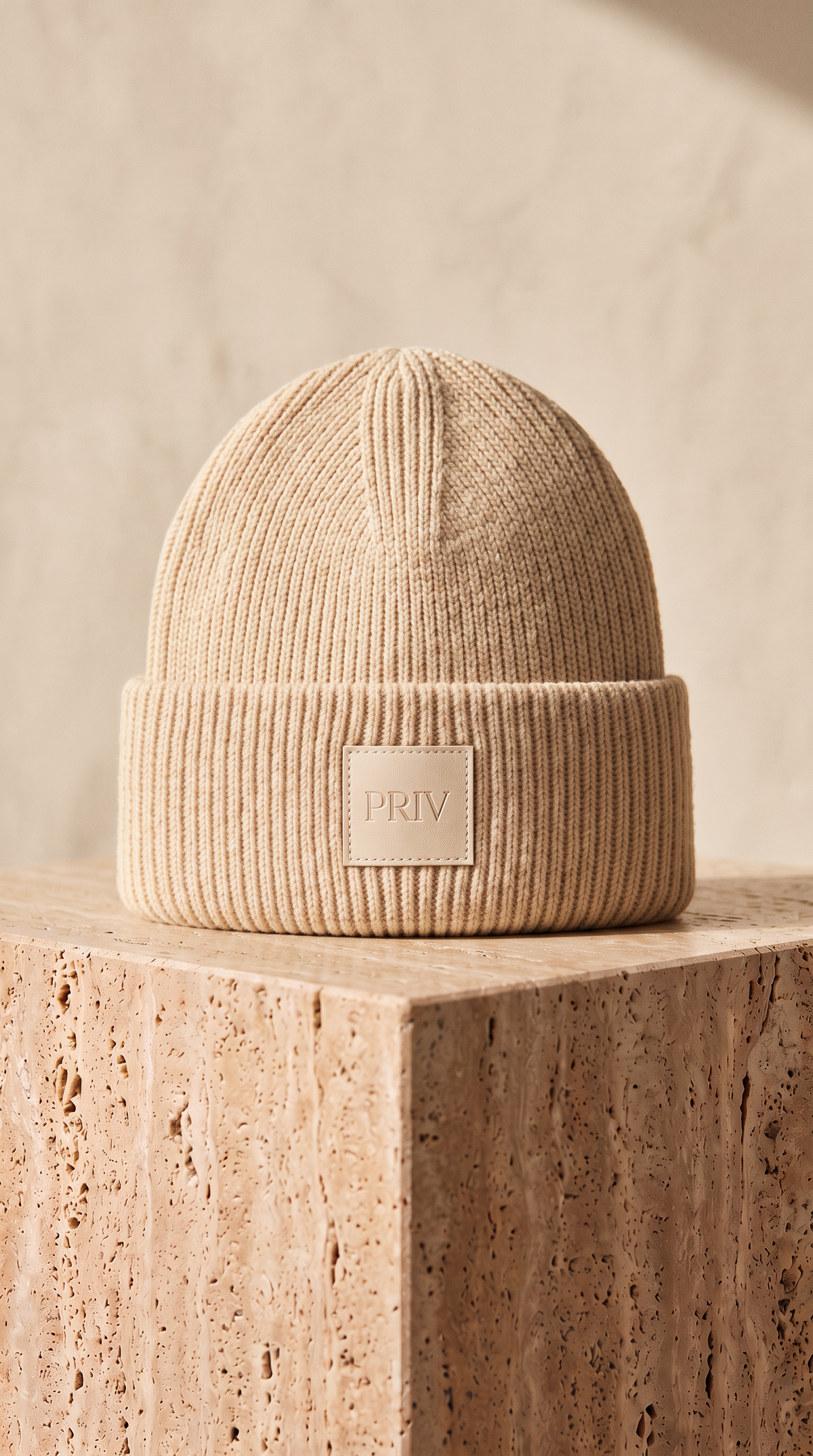 PRIV Moniker toque oat on travertine – PRIV the Brand