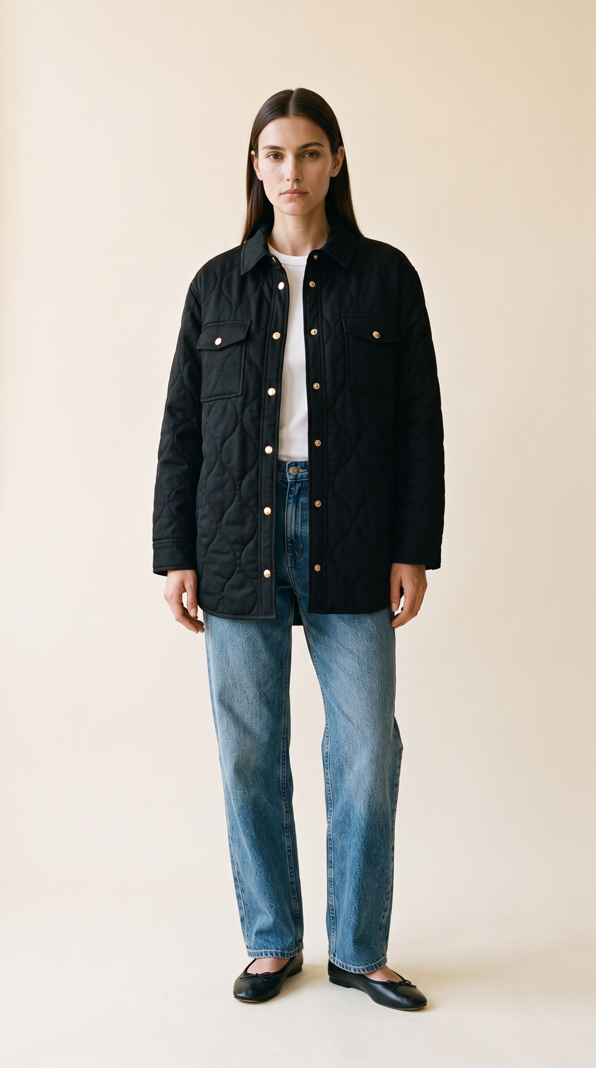 Leni lightweight quilted fall jacket in black – quilted jacket by PRIV the Brand