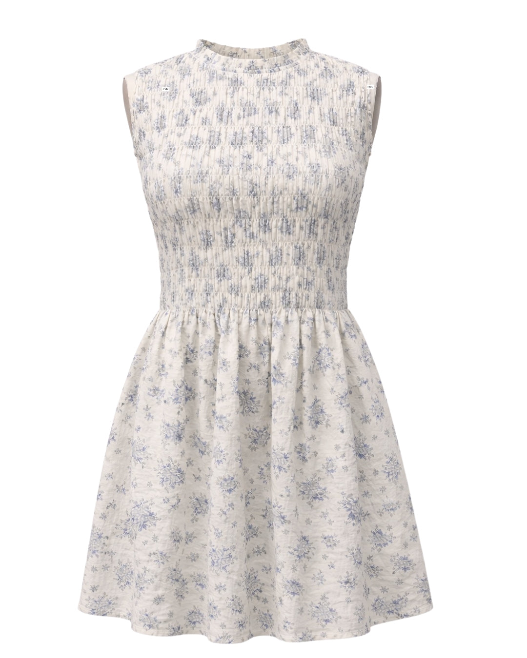 Prim – Structured Sleeveless Ruched Mini Cocktail Dress In Floral