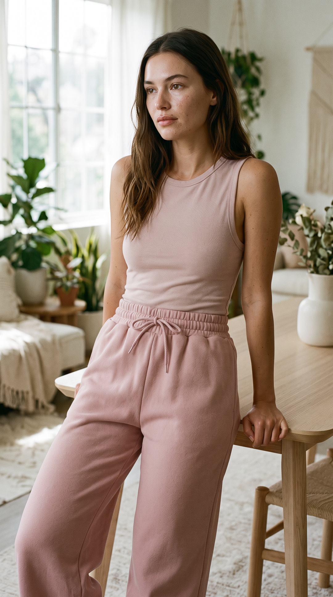 Sawyer – Relaxed Fleece Lounge Jogger Pant In Ballet Pink