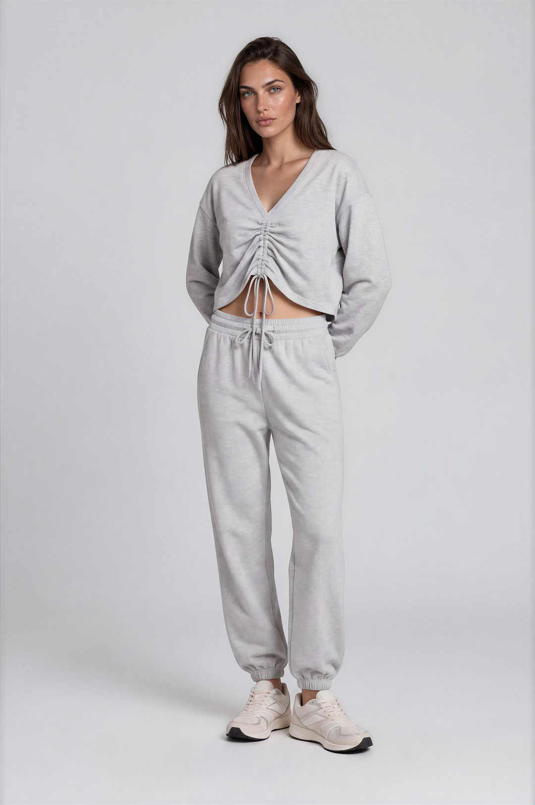 Margot Fleece Jogger - Relaxed Drawstring Lounge Pant Dove