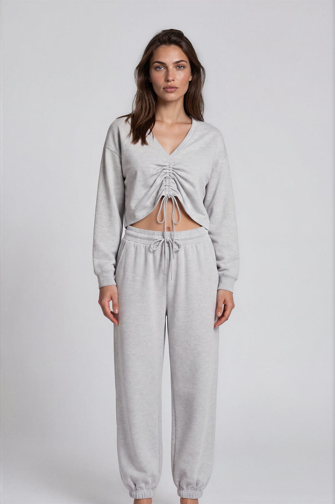 Margot Fleece Jogger - Relaxed Drawstring Lounge Pant Dove