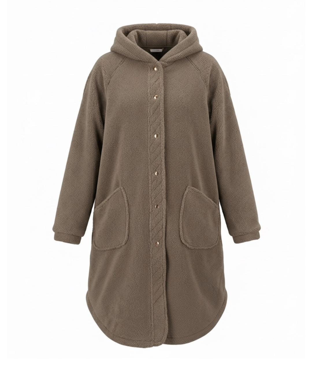 Tula teddy coat stone – flat detail – PRIV the Brand