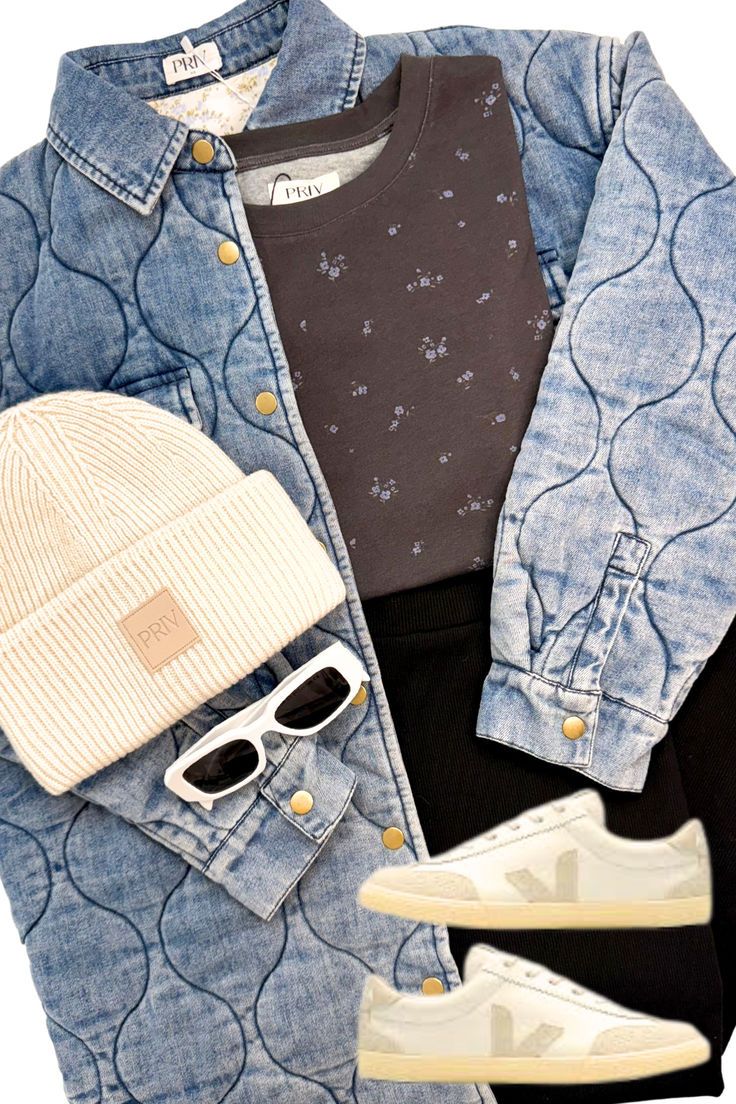 Leni Quilted Denim Jacket – PRIV Collections
