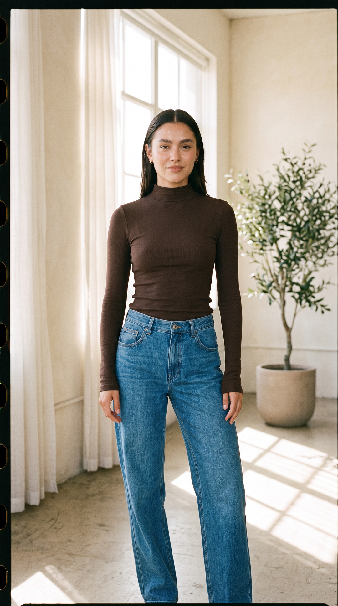 FORM Mockneck Long Sleeve Espresso-Isabeyphotography-4