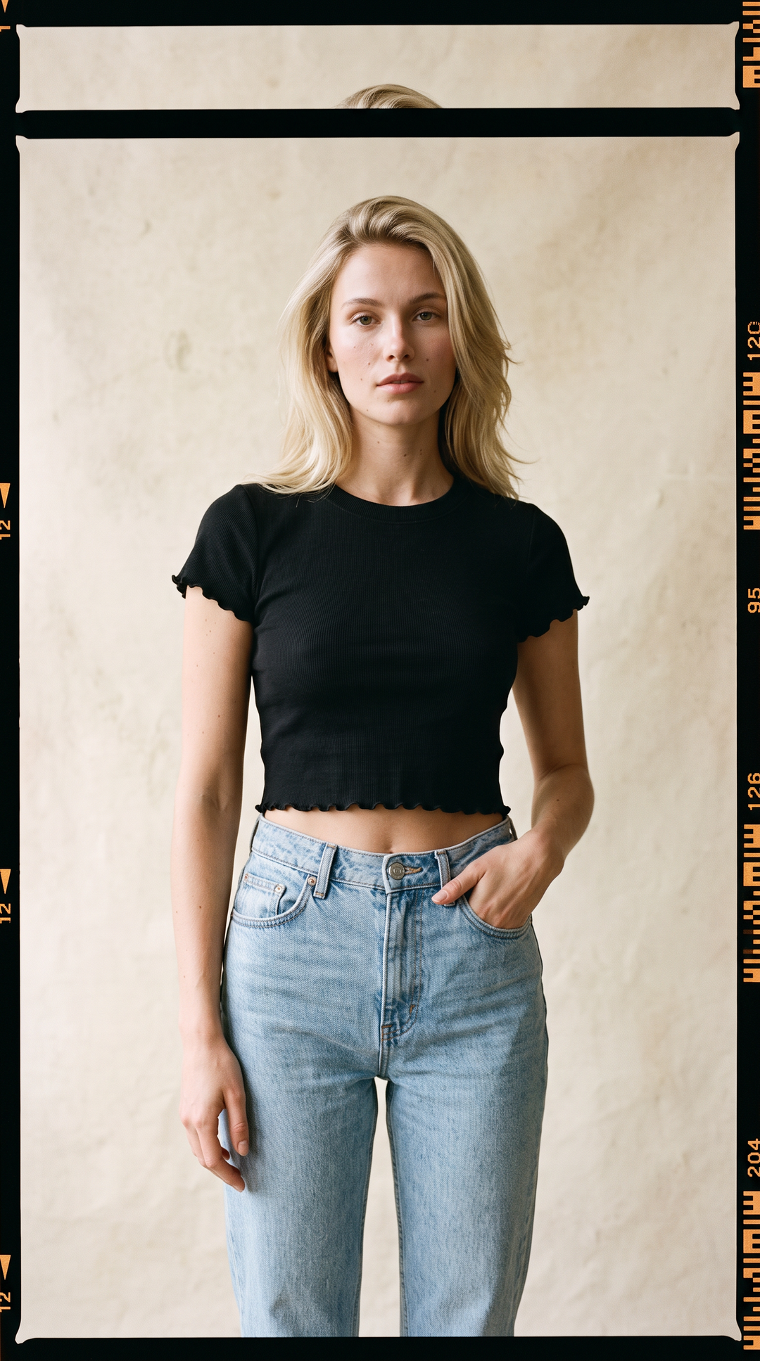 Chaser Cap Sleeve Crop Tee in Black