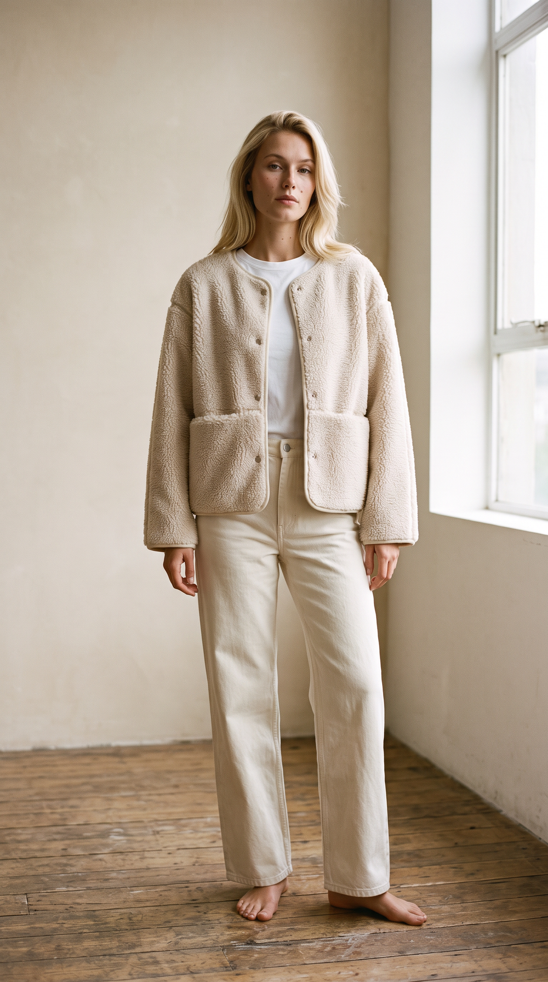 Willow - Teddy Jacket Coconut