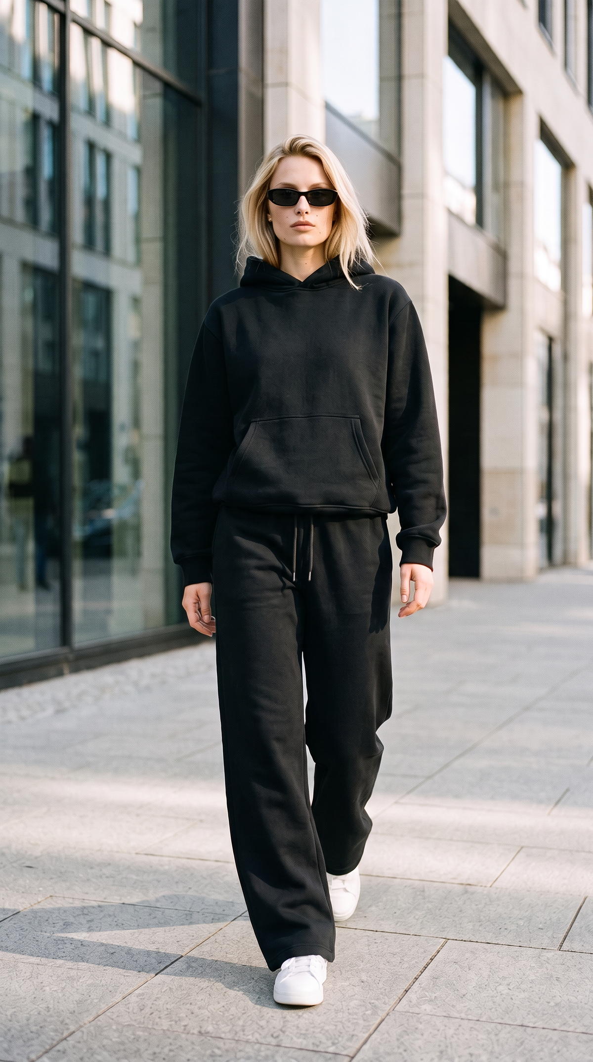 Linden Hoodie Black street campaign