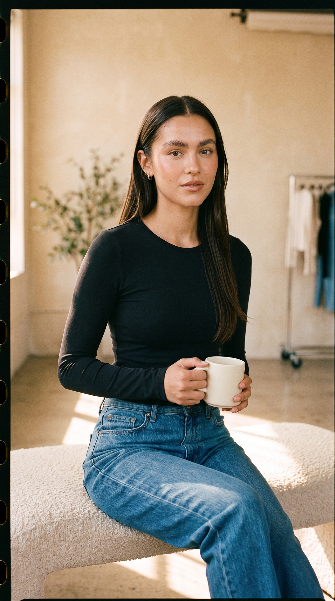 FORM Crew Long Sleeve Black-Isabeyphotography-2