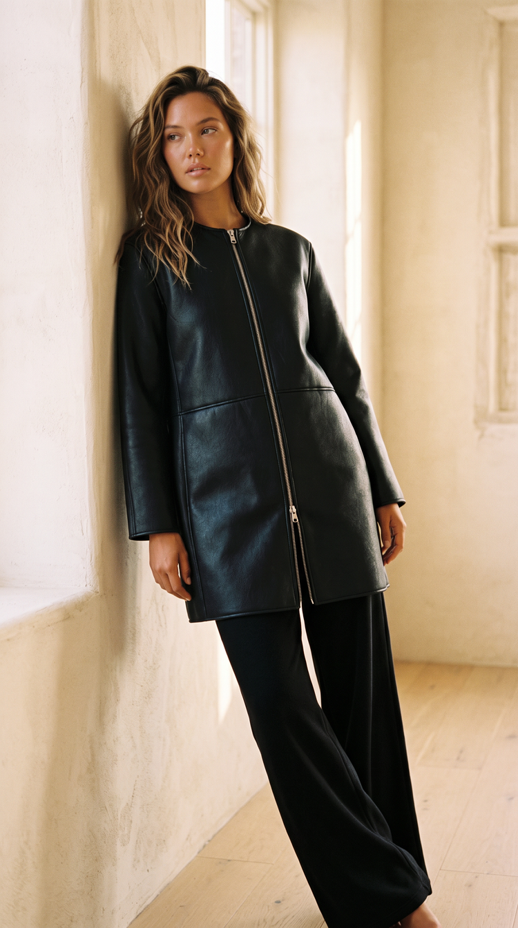 Brunswick Double Zip Vegan Coat-Isabeyphotography-3