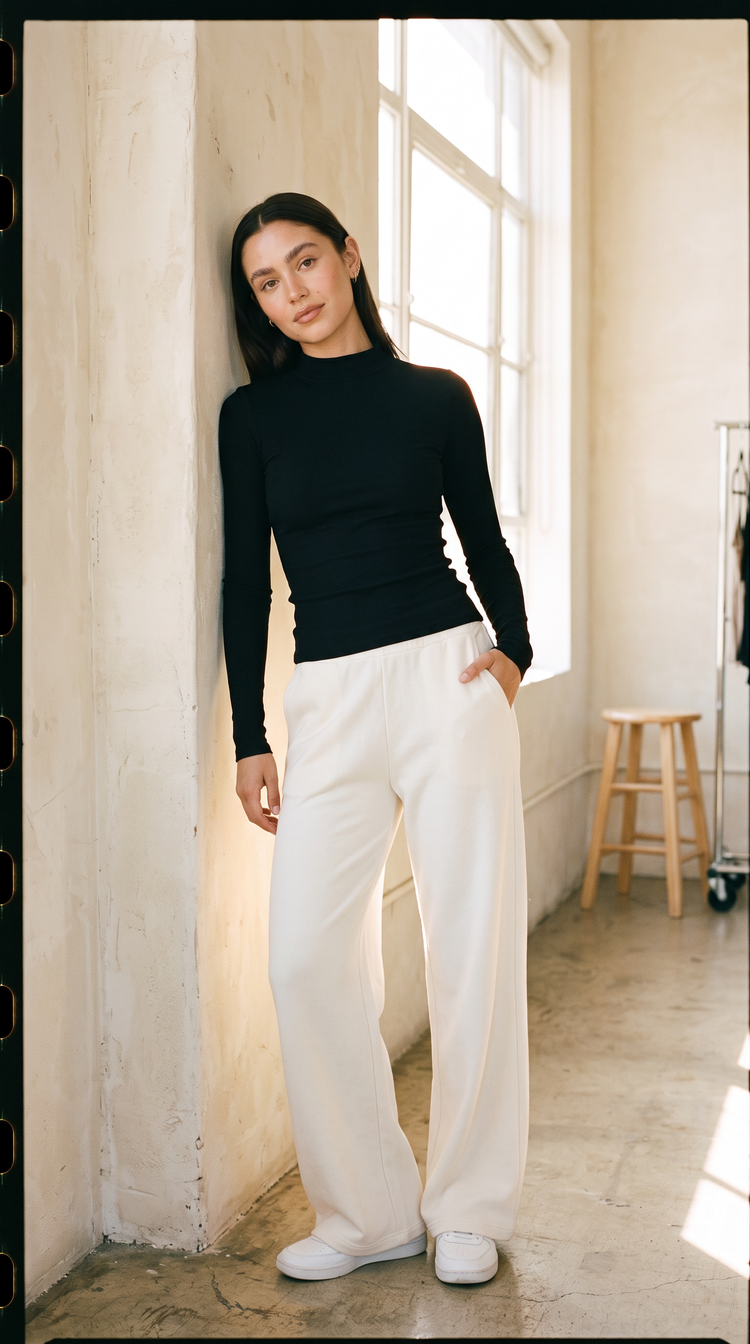 FORM Mockneck Long Sleeve Black-Isabeyphotography-4