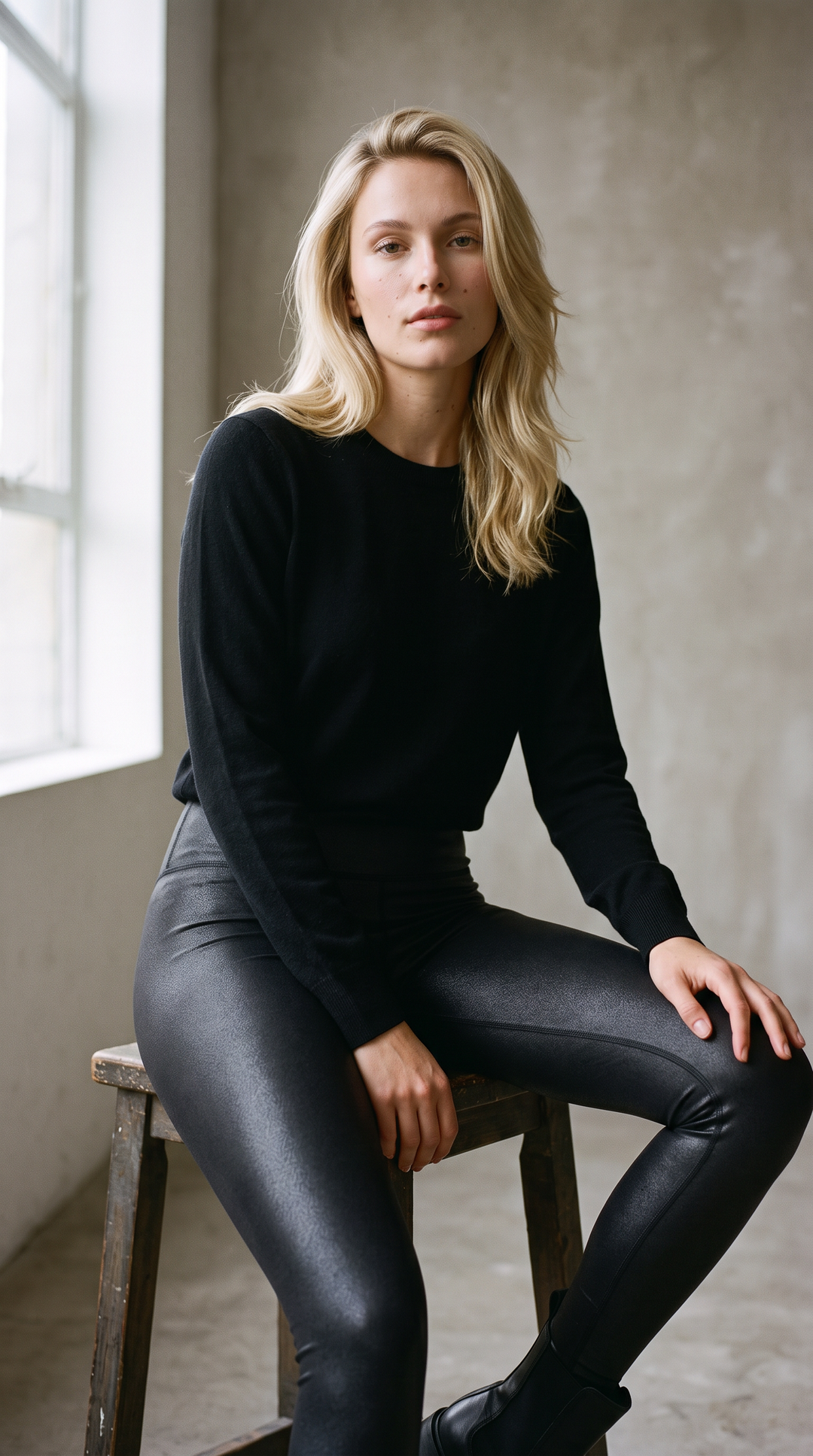 Faux Leather Legging