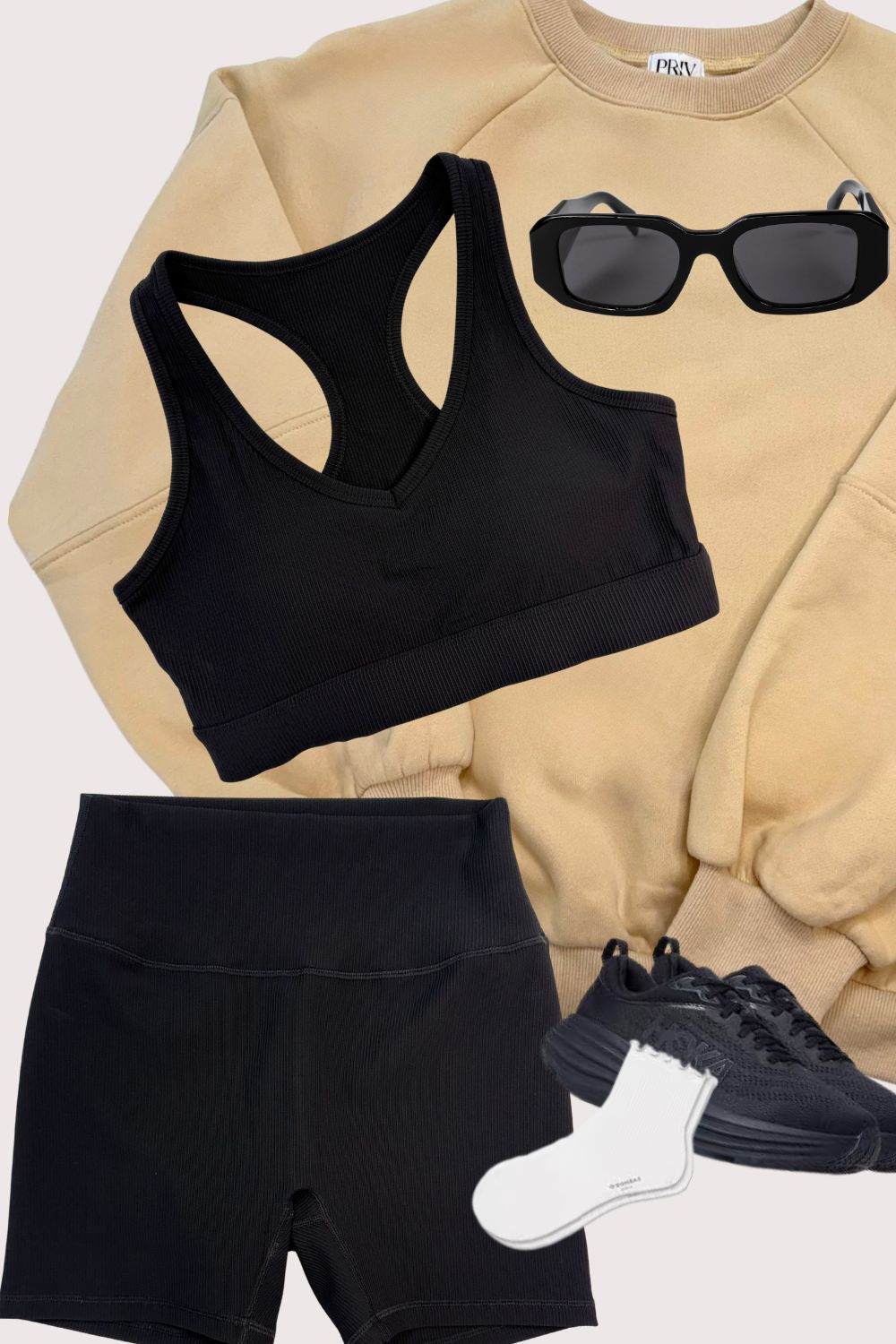 Cece Crew Neck Fleece in Camel