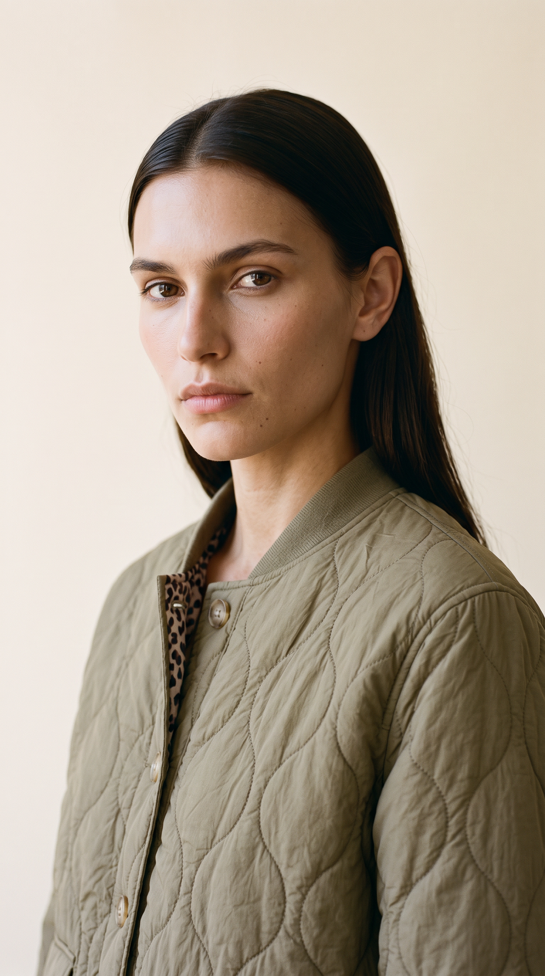 Elora Quilted Coat Olive
