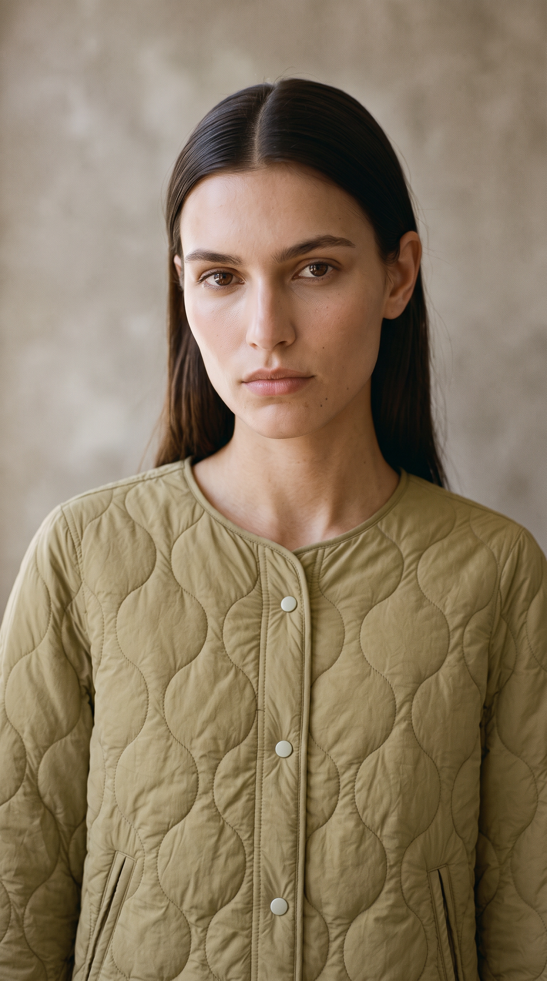 Ophelia Light Quilted Coat Olive