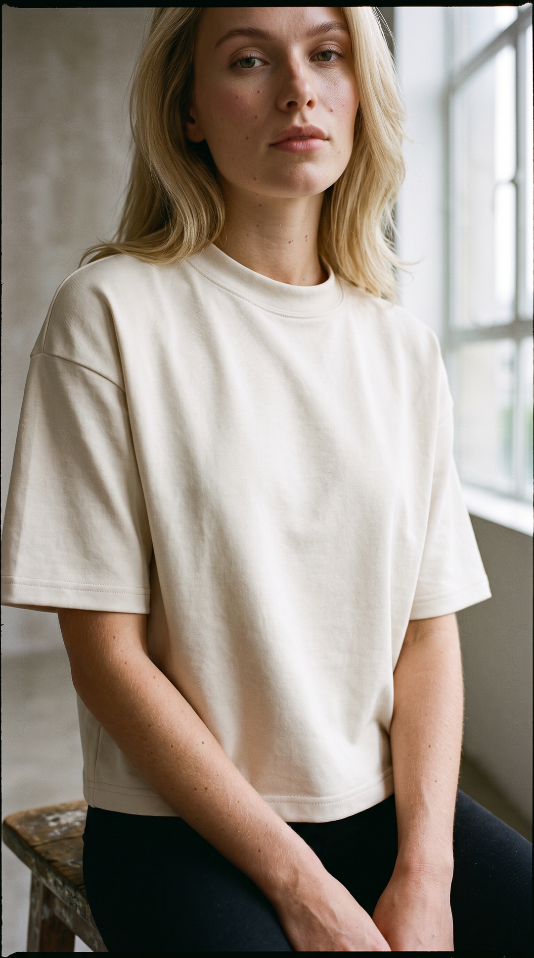 Lilou Luxeflow - Relaxed Tee In Creme