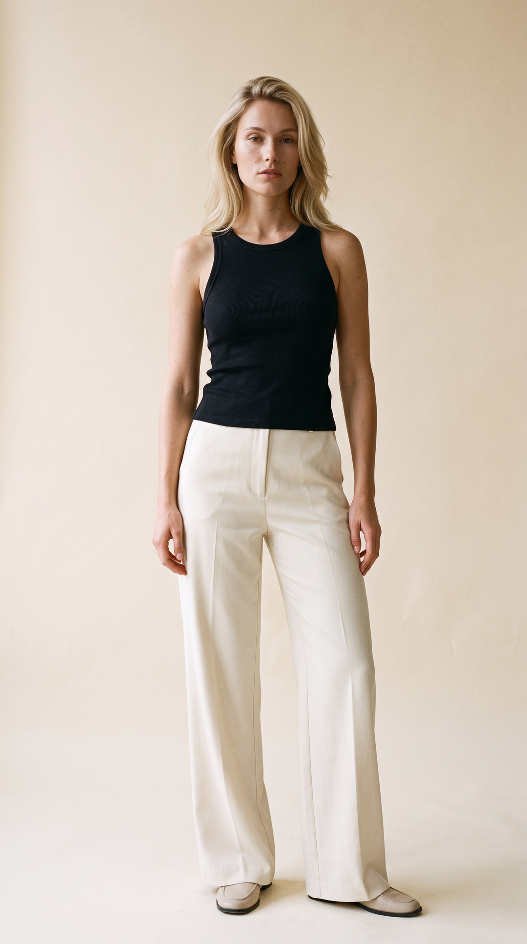 Etta Basic Tank with Racer Back in Black