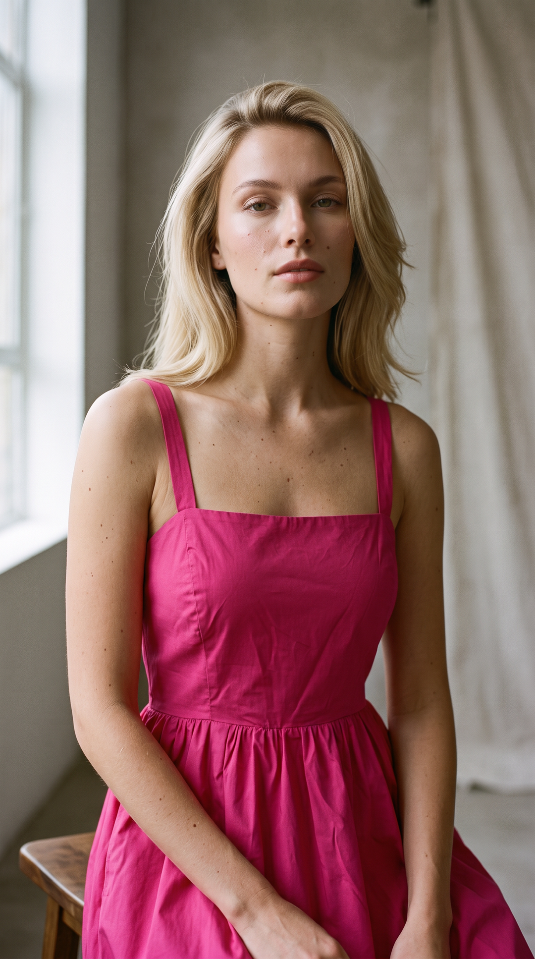 Nonnie Poplin Cocktail Dress in Pink