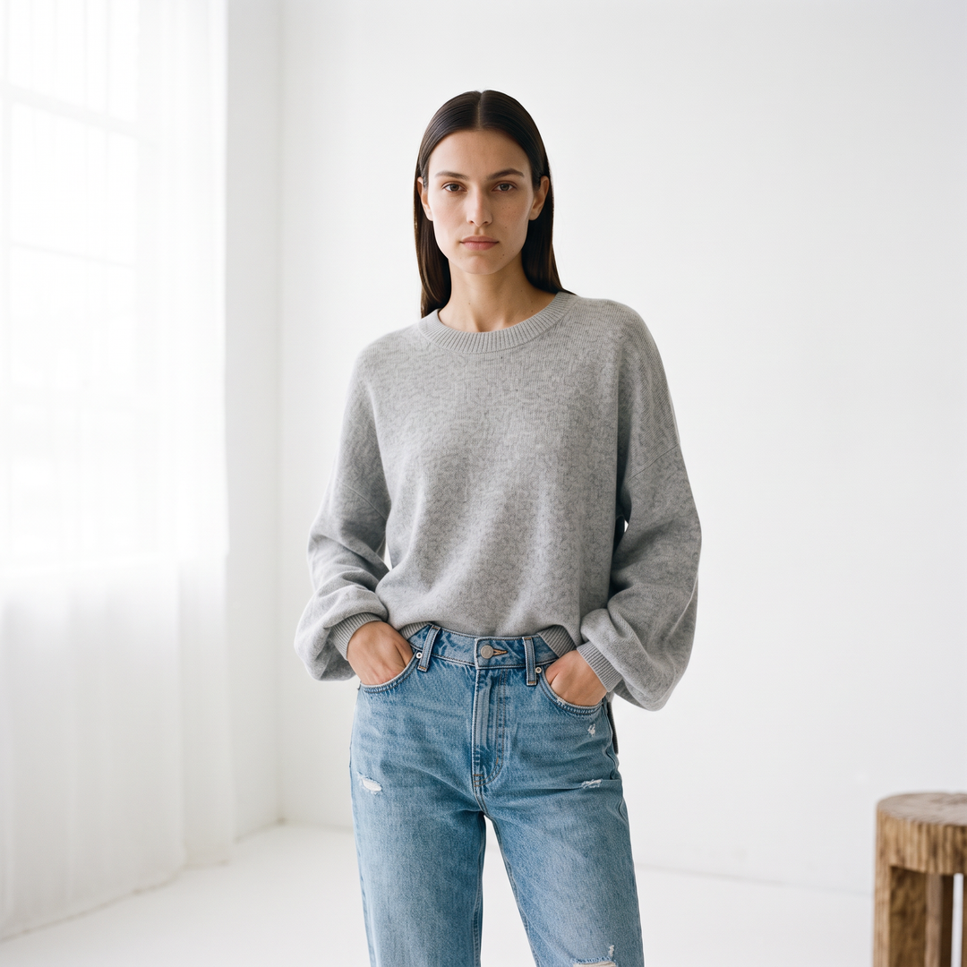 Veda Knit Slate - bright studio 2