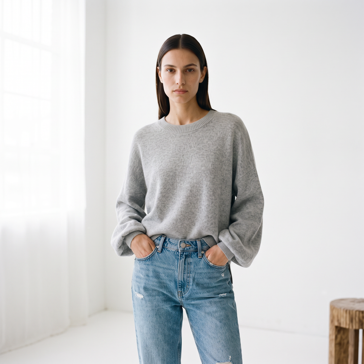 Veda Knit Slate - bright studio 2