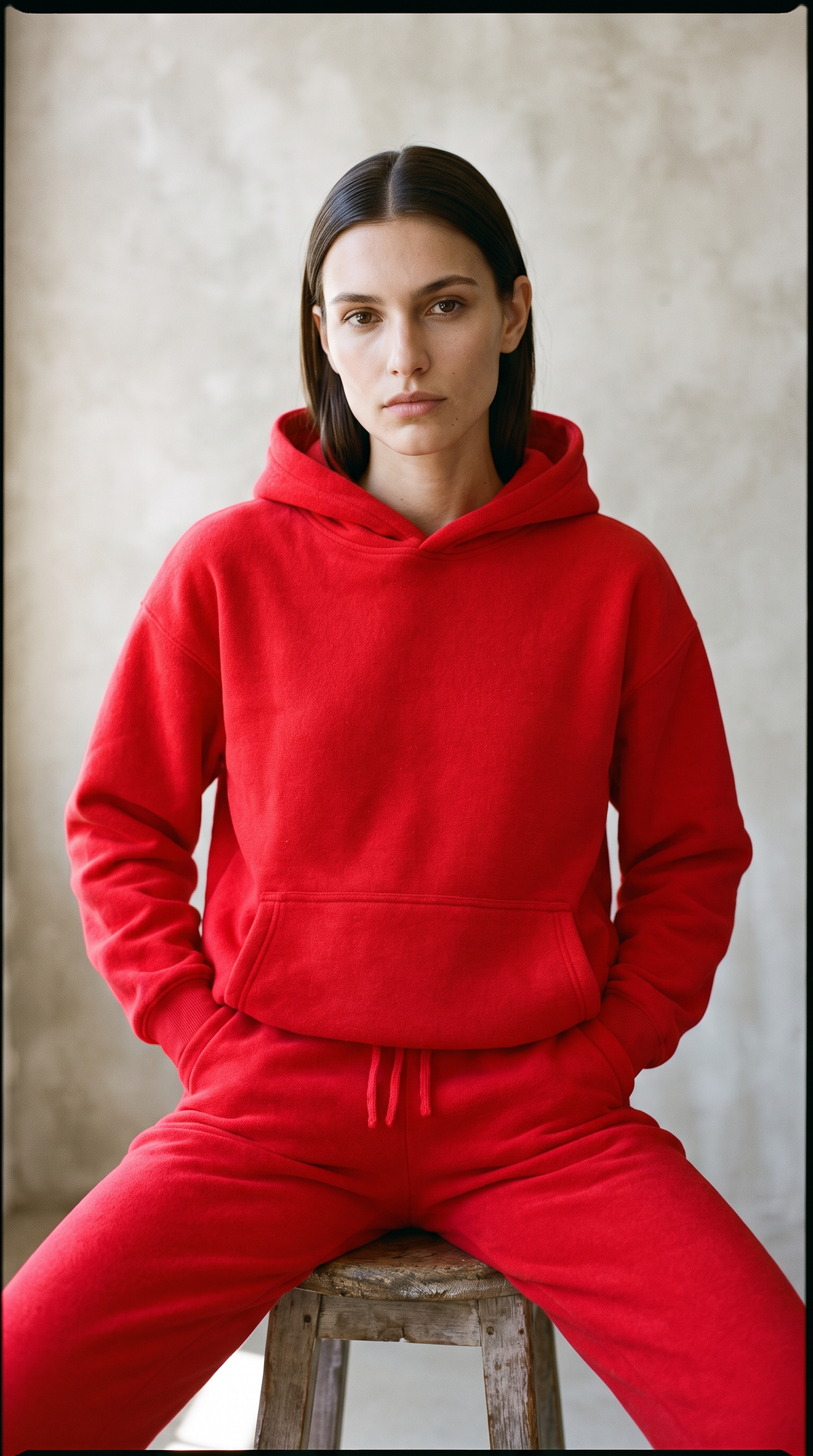Laid Back - Soft Fleece Lounge Set 2PC In Scarlett